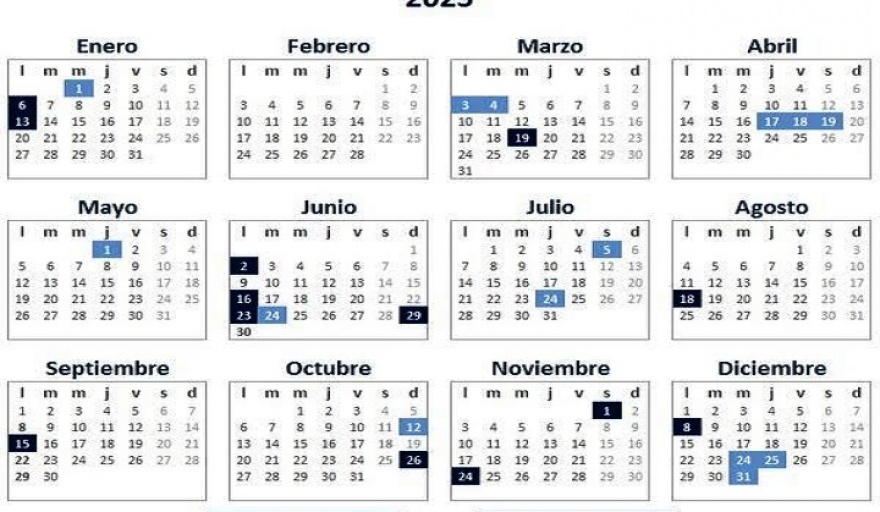 Oficializan el calendario de feriados y días no laborables del 2025 La Marca de Lincoln